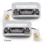 ไฟส่องป้าย ไฟส่องป้ายทะเบียนรถยนต์ เล็ก 2 ชิ้น สีโครเมี่ยม,ใส Toyota Corolla KE70 E70 KE75 TE70 TE71 TE72 ปี 1979-1987